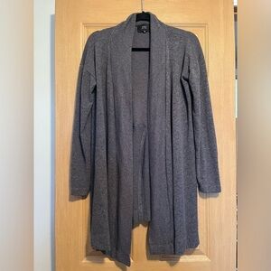 Anthropologie COA Soft Knit Cardigan Gray Long Sleeve Open Front Sweater